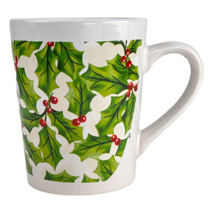 Royal Norkfolk Christmas Coffee Tea Mug Holly Leaves Berries 16oz